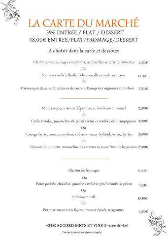 Menu du march